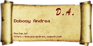 Dobosy Andrea névjegykártya